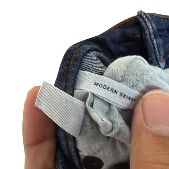 Made And Loved Loft Jeans Womens 18/34 Blue Denim Stretch High-Rise Skinny Leg - Picture 10 of 15